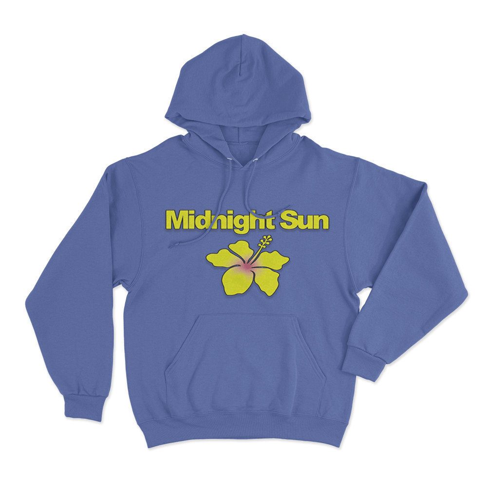Midnight Sun Hibiscus Hoodie Blue Midnight Sun Hibiscus Hoodie Blue