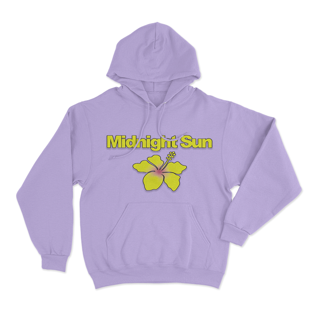 Midnight Sun Hibiscus Hoodie Purple Midnight Sun Hibiscus Hoodie Purple