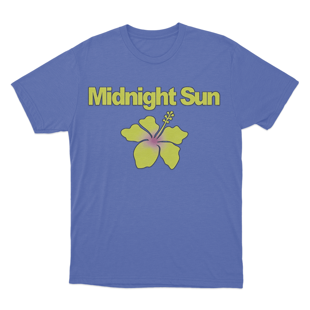 Midnight Sun Hibiscus T Shirt Blue Midnight Sun Hibiscus T Shirt Blue
