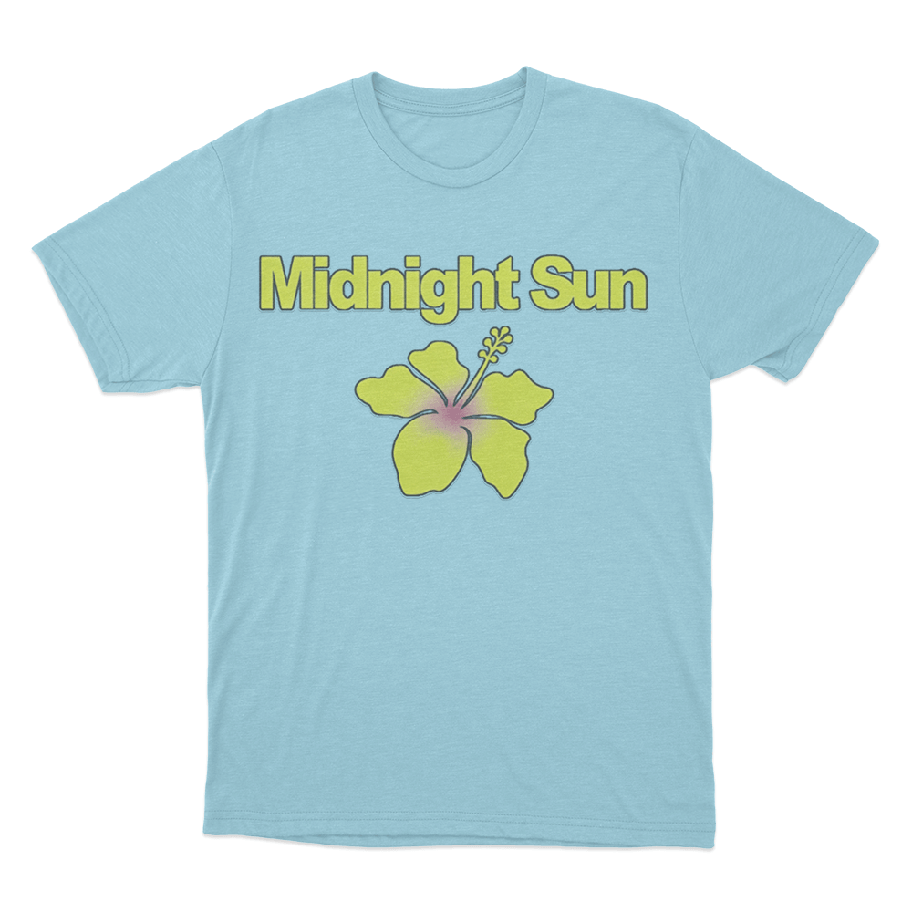 Midnight Sun Hibiscus T Shirt Sky Blue Midnight Sun Hibiscus T Shirt Sky Blue