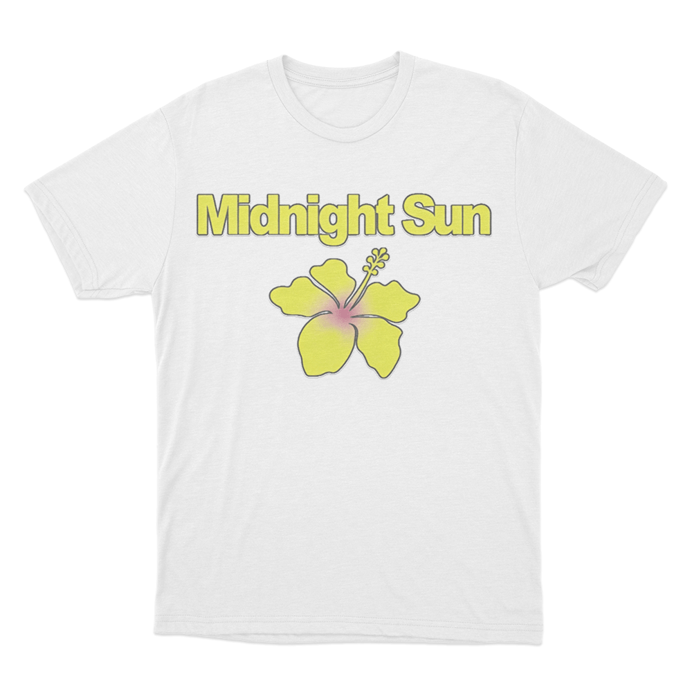 Midnight Sun Hibiscus T Shirt White Midnight Sun Hibiscus T Shirt White