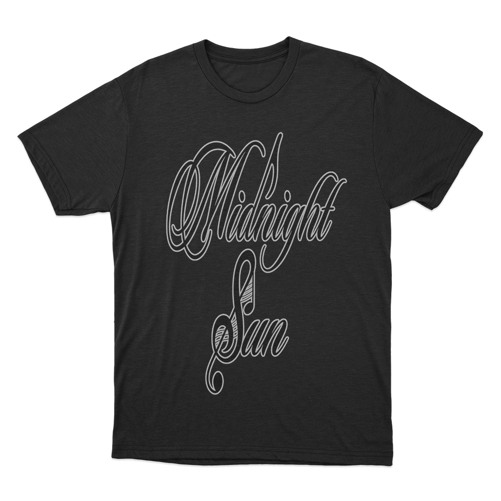 Midnight Sun Script T Shirt Black Midnight Sun Script T Shirt Black