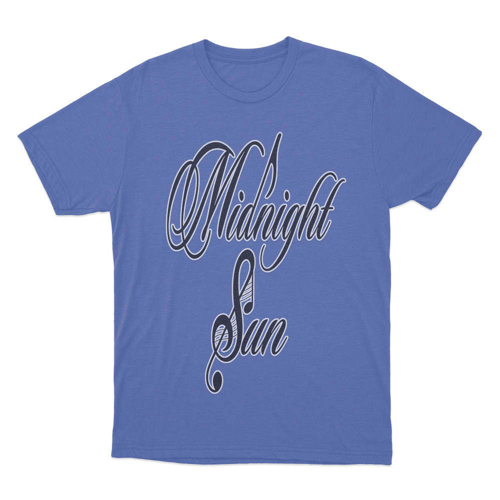 Midnight Sun Script T Shirt Blue Midnight Sun Script T Shirt Blue