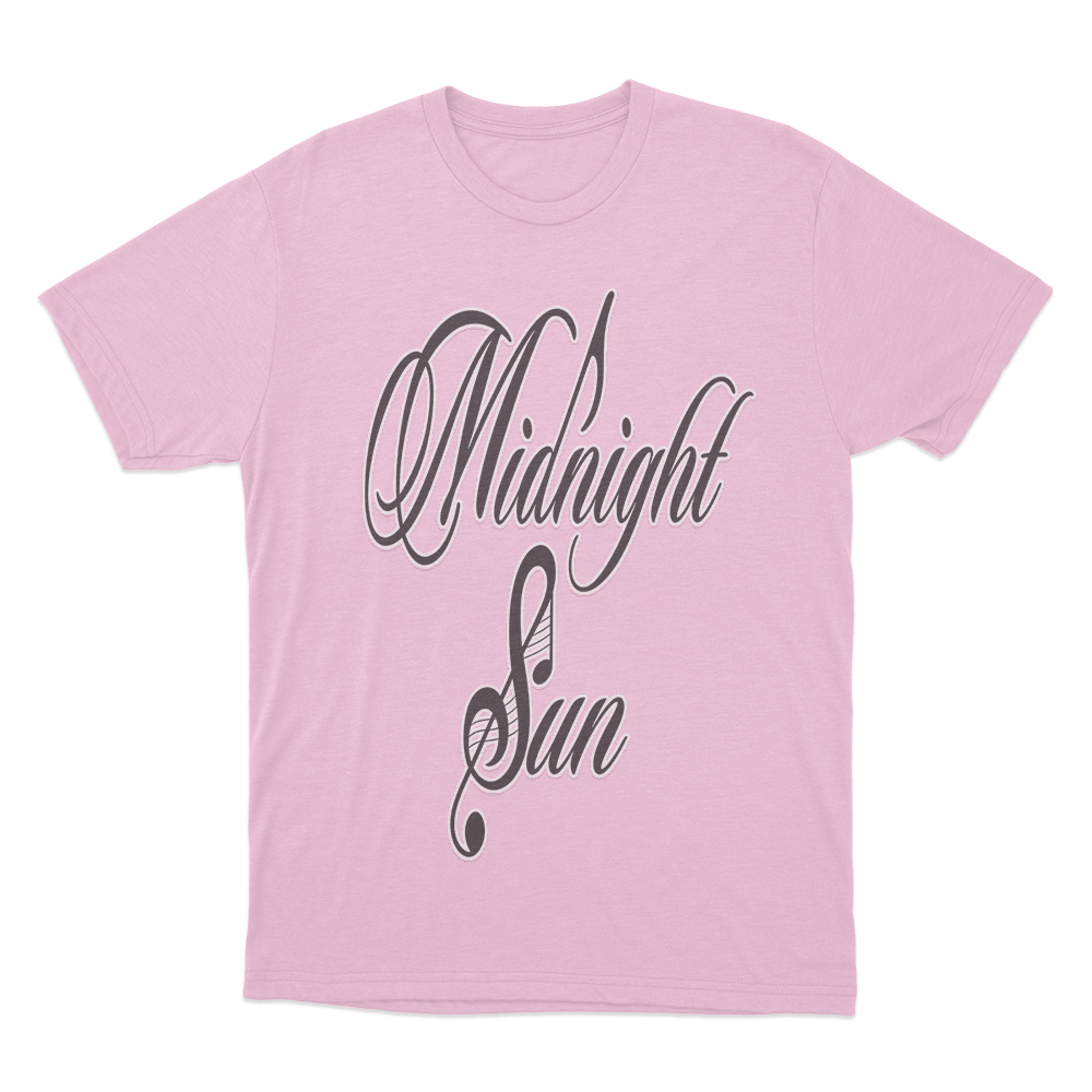 Midnight Sun Script T Shirt Pink Midnight Sun Script T Shirt Pink