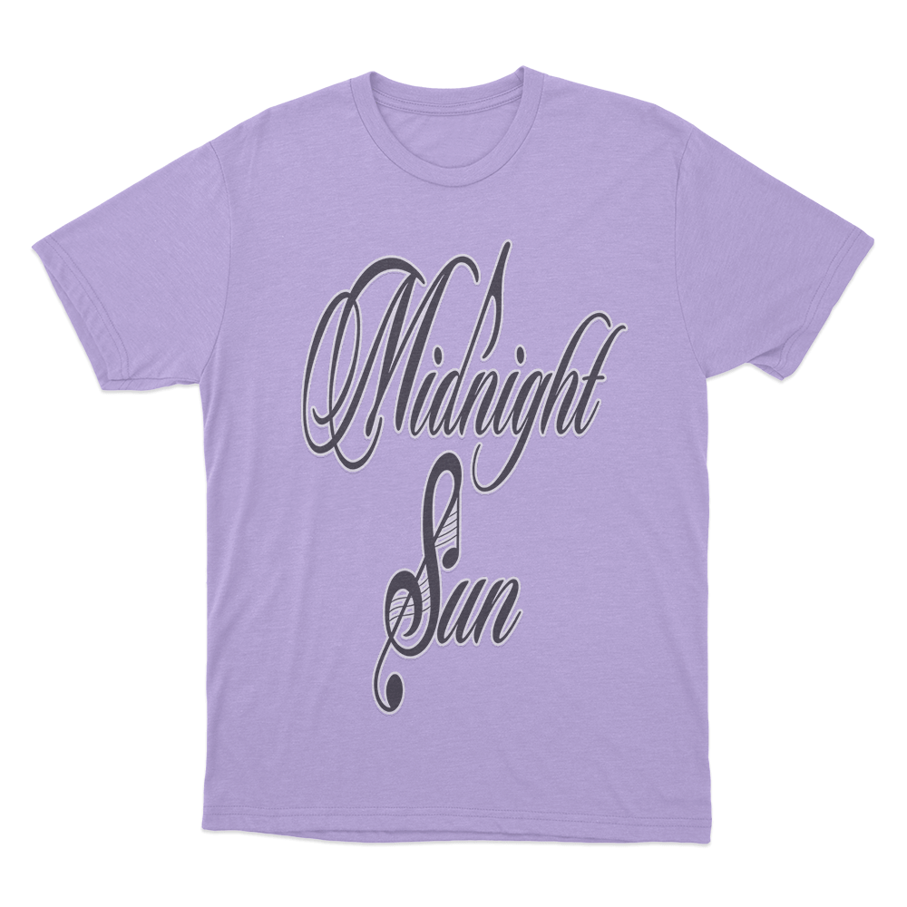 Midnight Sun Script T Shirt Purple Midnight Sun Script T Shirt Purple