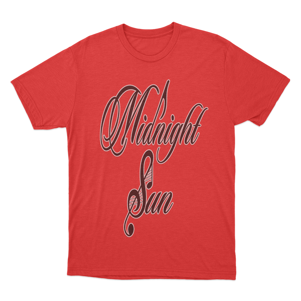 Midnight Sun Script T Shirt Red Midnight Sun Script T Shirt Red