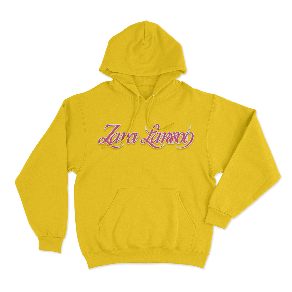 Zara Larsson Pink Hoodie Yellow Zara Larsson Pink Hoodie Yellow